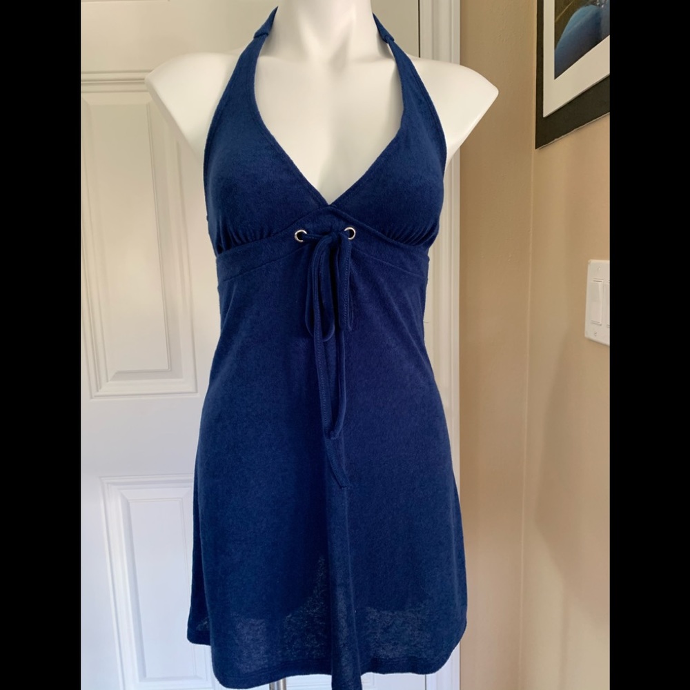 Basic Editions Women's Blue Swim cover up.